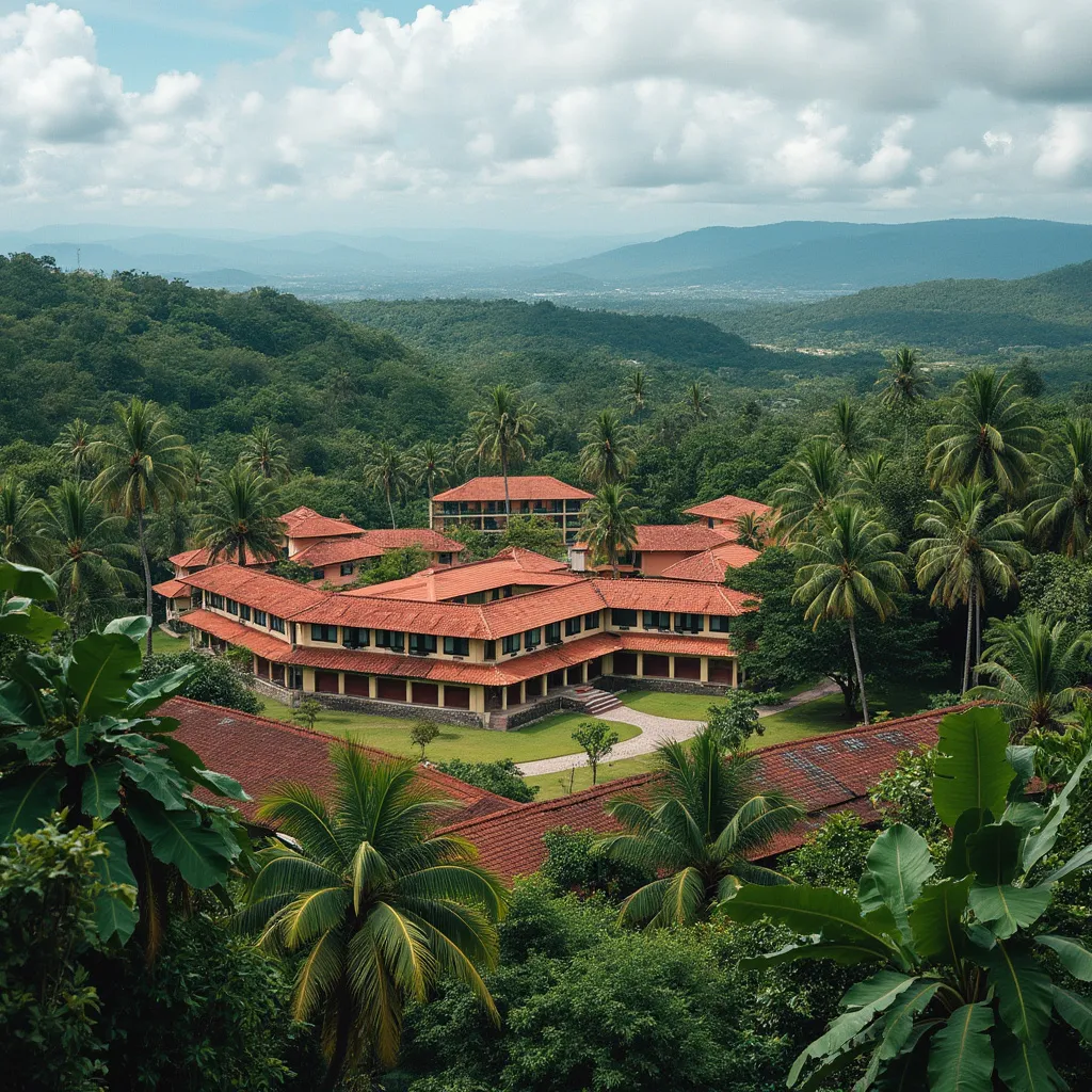 Vista panorámica de escuela de español en Costa Rica